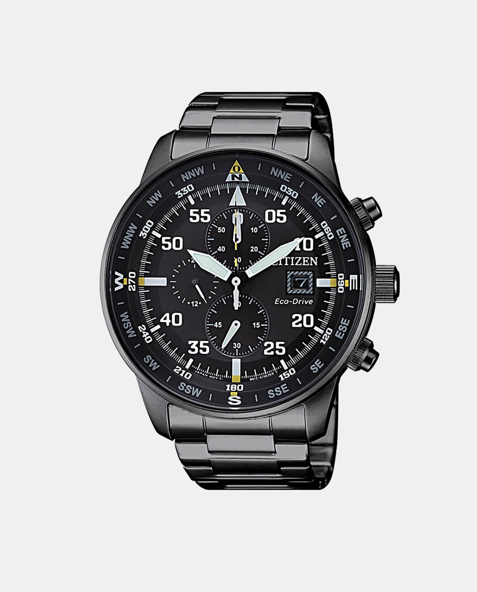 Reloj de hombre Of Collection Crono Aviator CA0695-84E Eco-Drive de acero - Citizen - Plata Plata-1