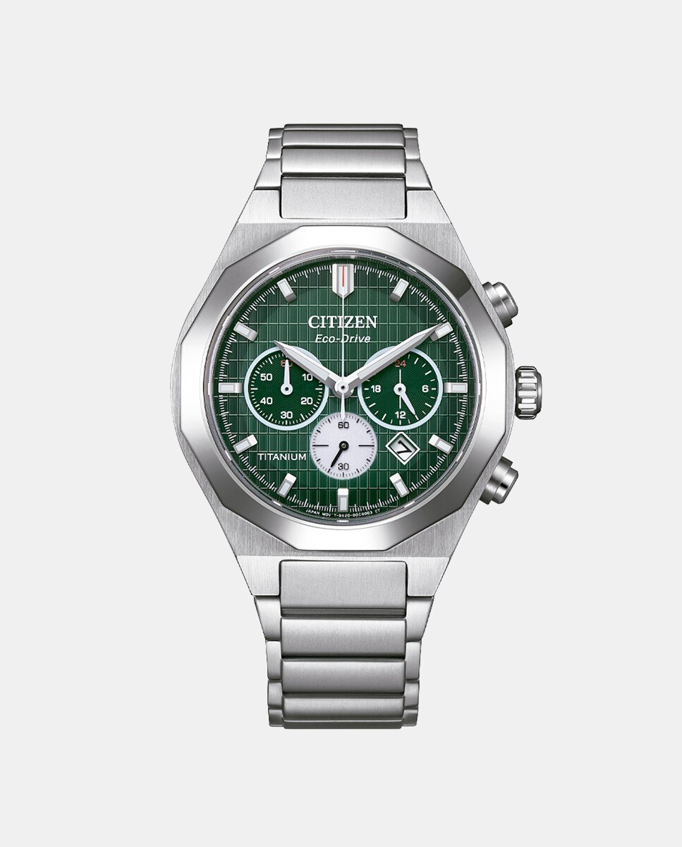 Imagen 0 de Reloj de hombre Super Titanium Zenshin Senkei CA4691-59X Crono Eco Drive Verde