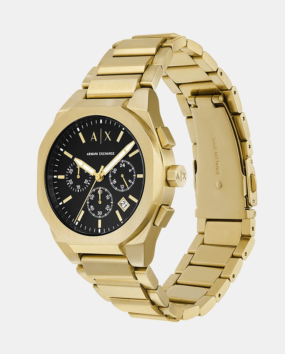 Relógio AX4180 Cronógrafo de Aço - Dourado Preto-4