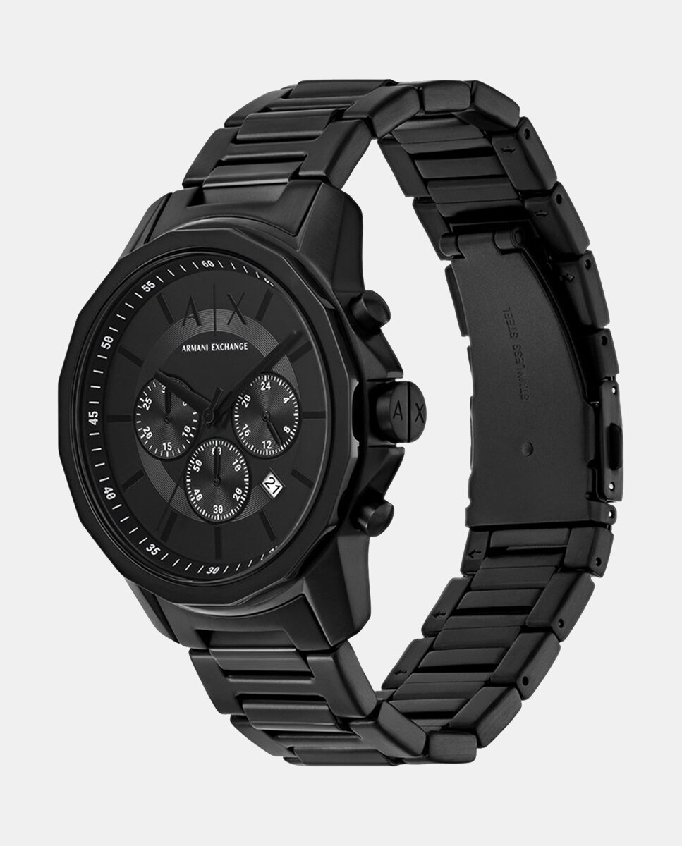 Conjunto de Relógio e Pulseira AX7163SET de Aço - Preto Preto-4