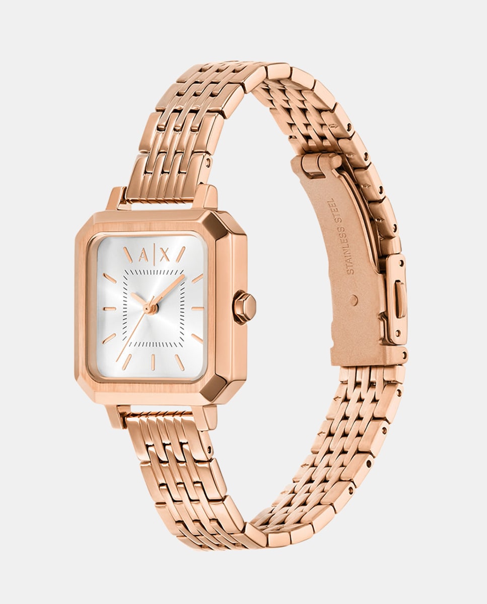 Set de reloj y pulsera AX7164SET de acero en oro rosa Plateado-4