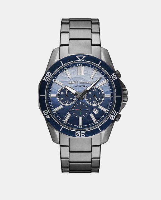 Imagen 0 de Reloj de hombre AX1967 cronógrafo de acero gris