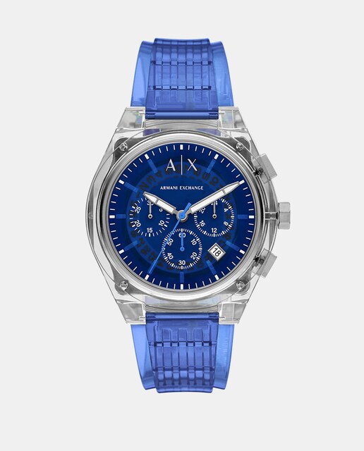 Imagen 0 de Reloj de hombre AX4166 cronógrafo de poliuretano azul