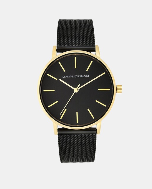 Imagem 0 de Relógio AX5548 de Malha de Aço - Preto