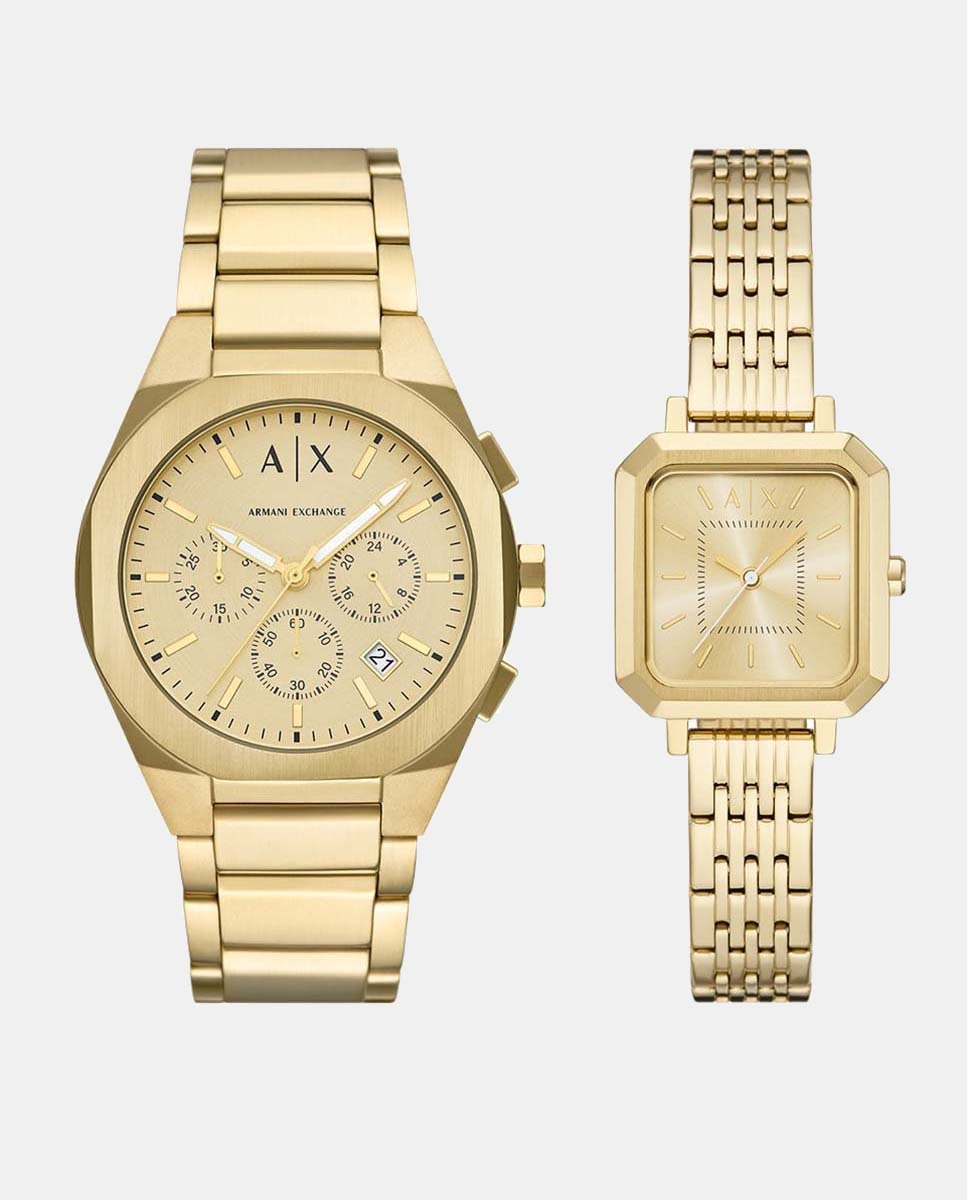 Relógio AX7171SET de Aço - Dourado Dourado-1