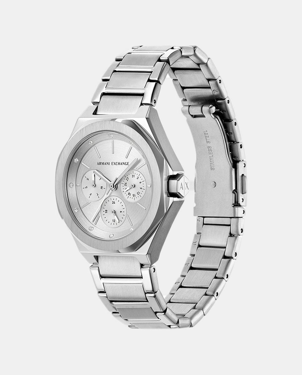 Reloj de mujer Exchange AX4622 de acero plateado Plateado-4