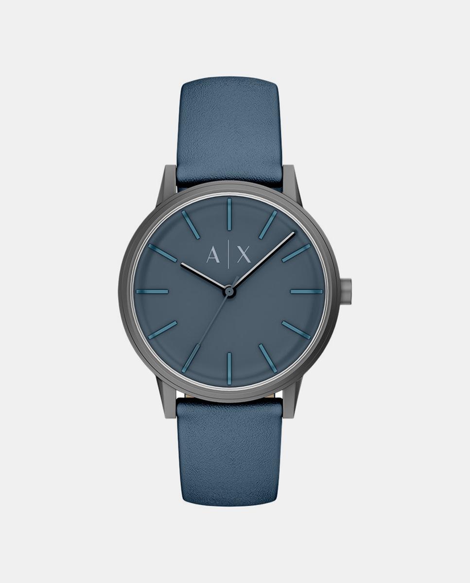 Imagem 0 de Relógio AX2767 em pele azul