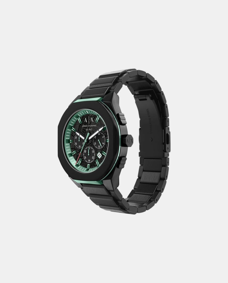Relógio AX4294 em aço preto Preto-7