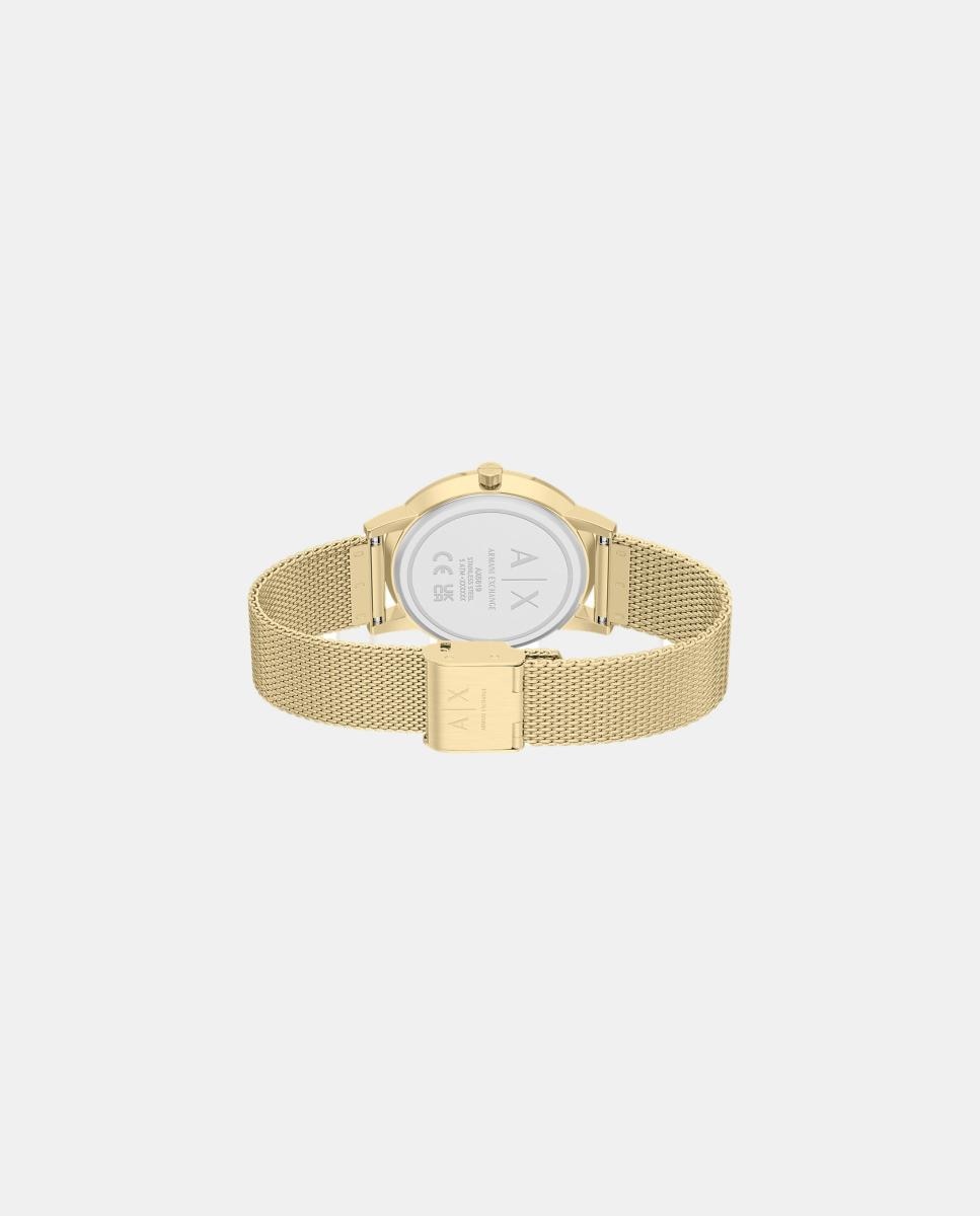Relógio em aço dourado AX5619 Rosa-5