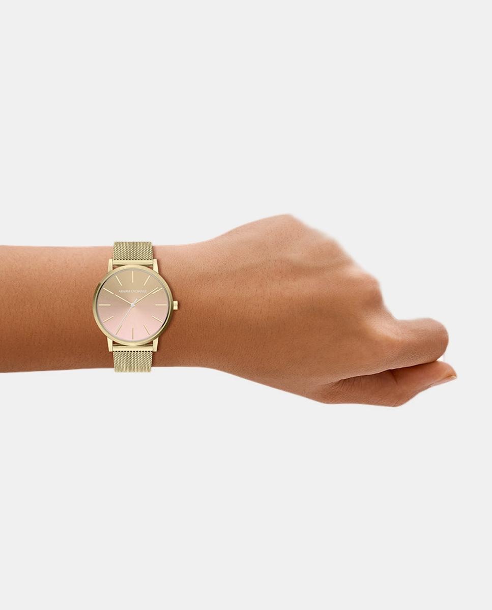 Relógio em aço dourado AX5619 Rosa-7
