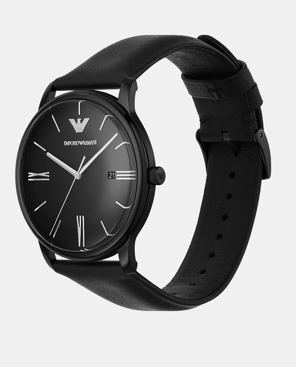Relógio AR11573 em Pele Sustentável - Preto Preto-4
