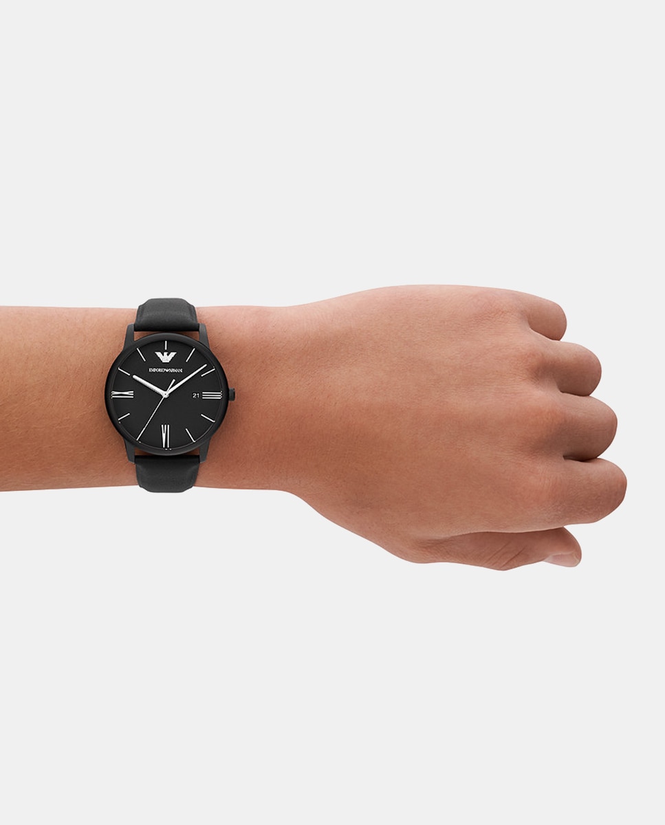 Relógio AR11573 em Pele Sustentável - Preto Preto-6