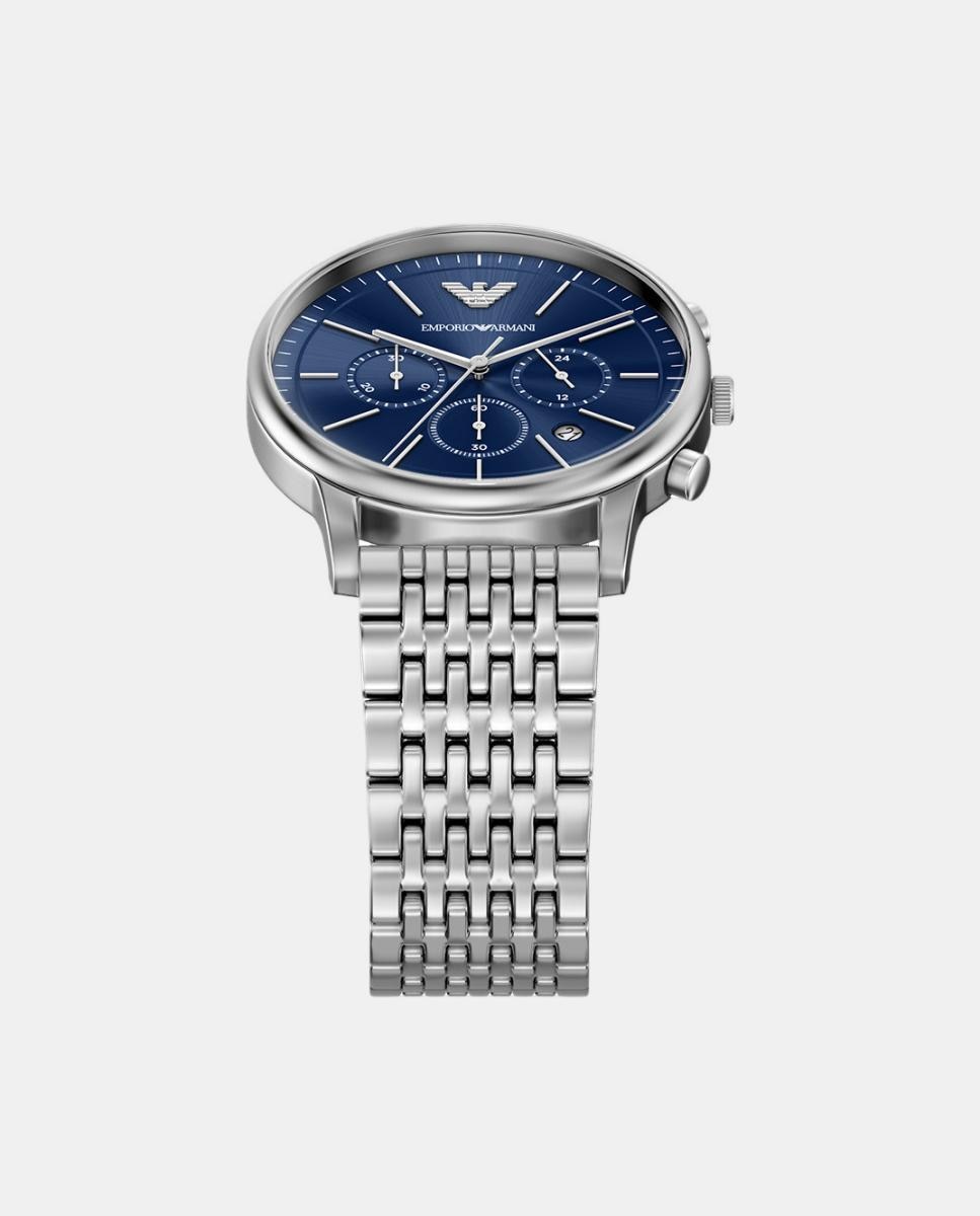 Relógio cronógrafo Minimalist AR11771 aço Azul-4