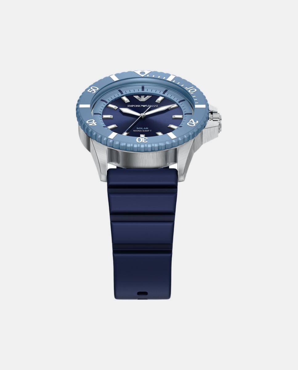 Relógio World Explorer AR11785 silicone azul 4
