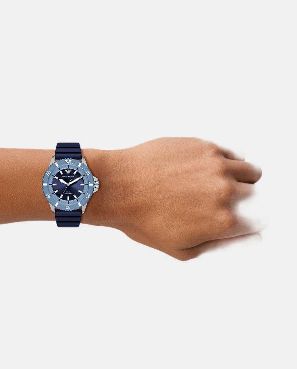 Relógio World Explorer AR11785 silicone azul 8