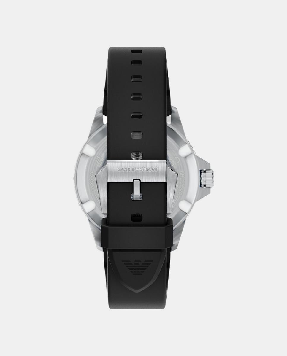 Relógio World Explorer AR11788 silicone preto Preto-2