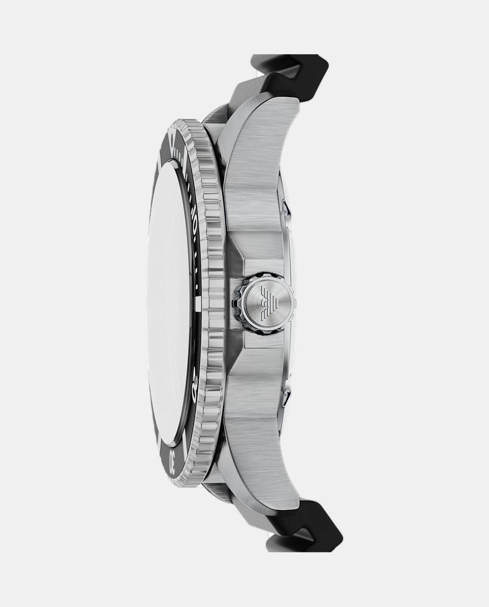 Relógio World Explorer AR11788 silicone preto Preto-3