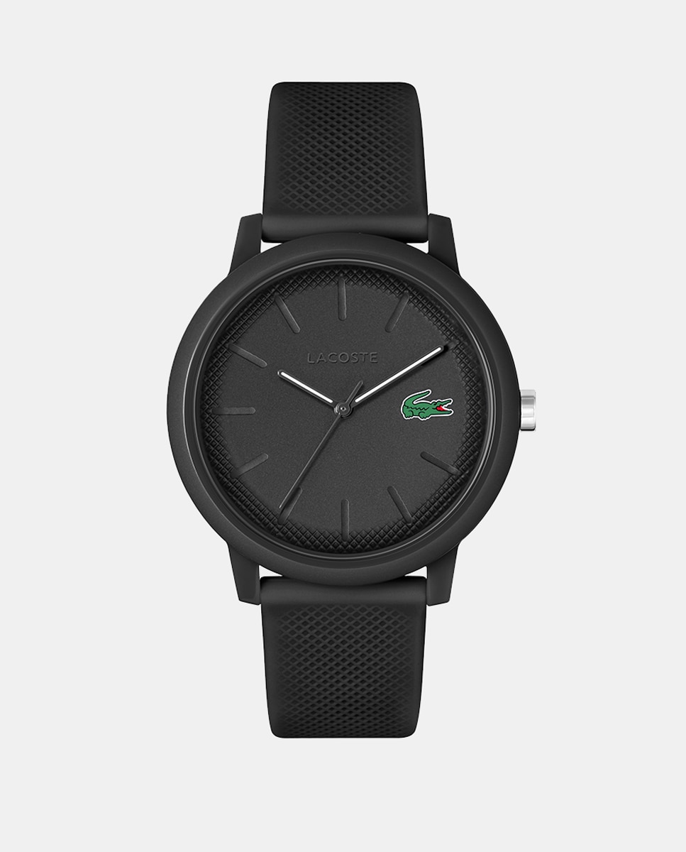 Lacoste - Reloj de hombre Lacoste 12.12 2011171 de silicona negro.