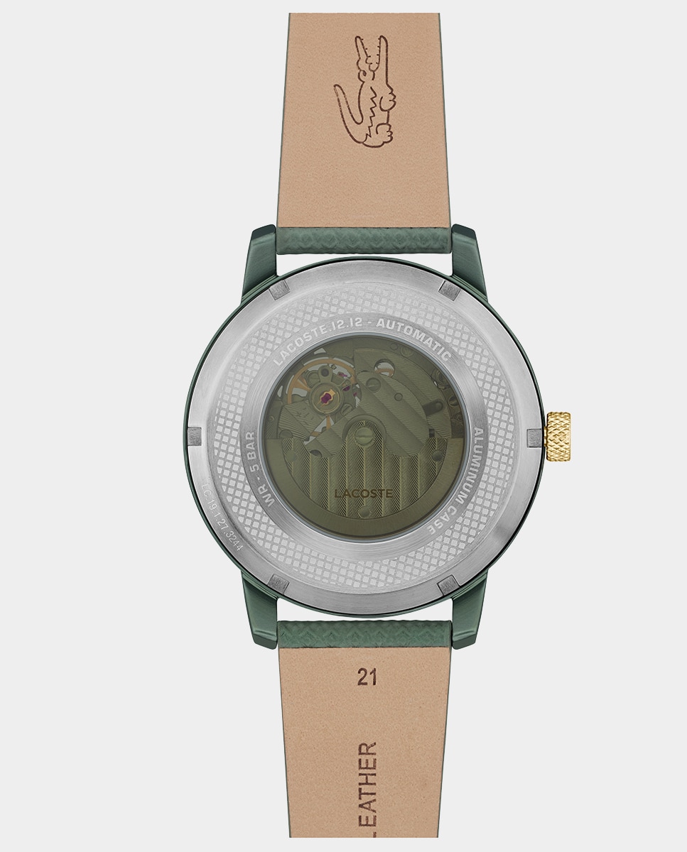 Reloj de hombre Lacoste 12.12 Automatique 2011384 de piel verde Verde Verde-4