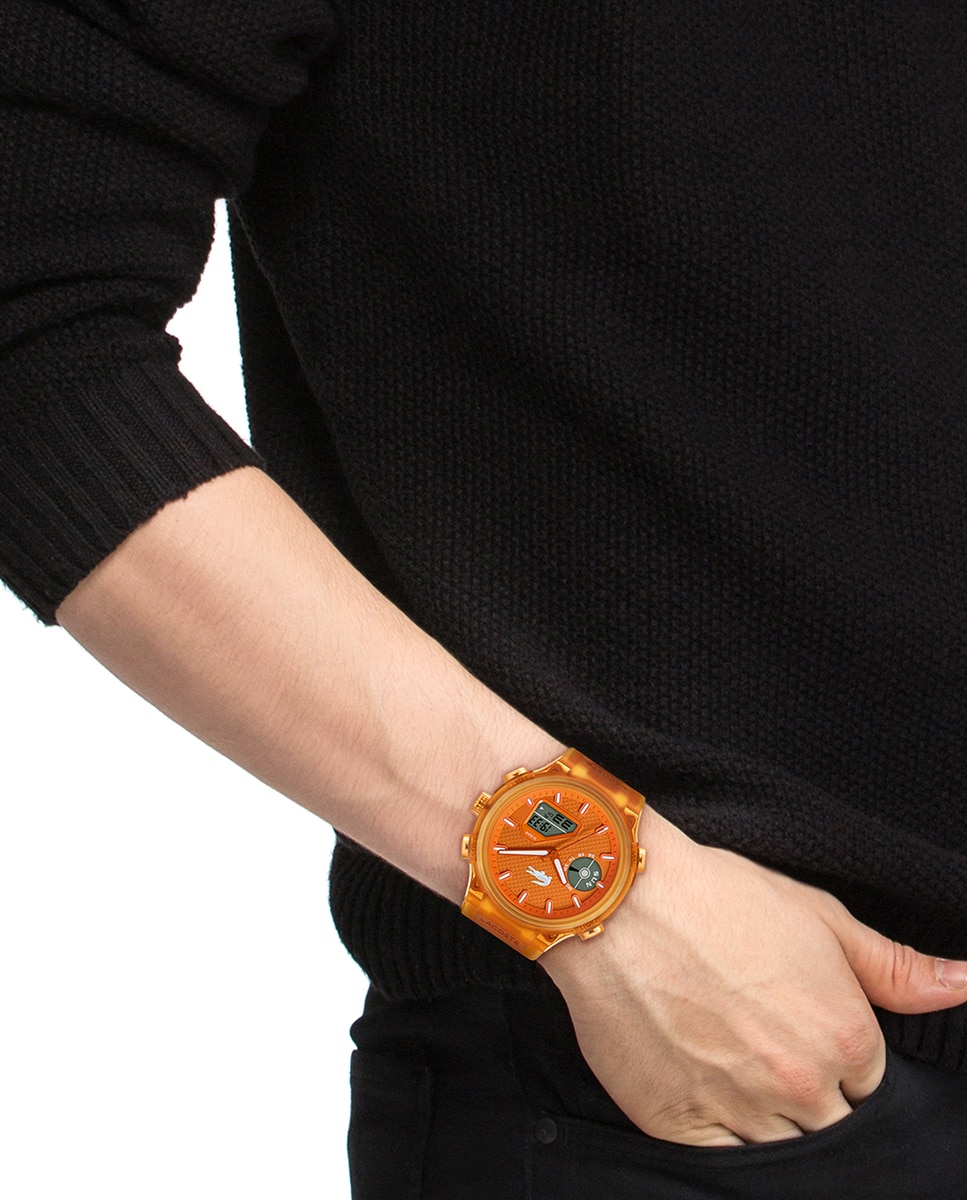 Relógio LC33 2011431 de Silicone - Laranja Laranja-2