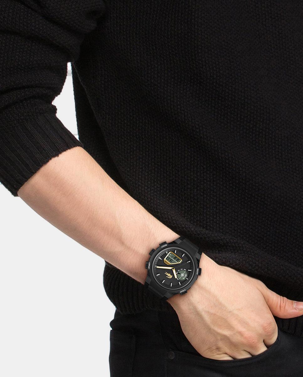 Relógio LC33 2011435 de Silicone - Preto Preto-6