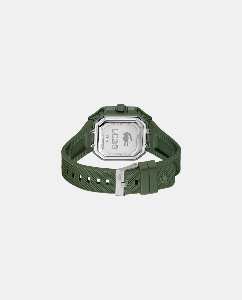 Relógio LC33 Square 2011505 de Silicone - Verde Verde-claro-3