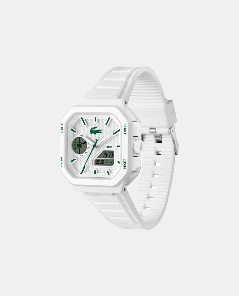 Relógio LC33 Square 2011506 de Silicone - Branco Branco-2