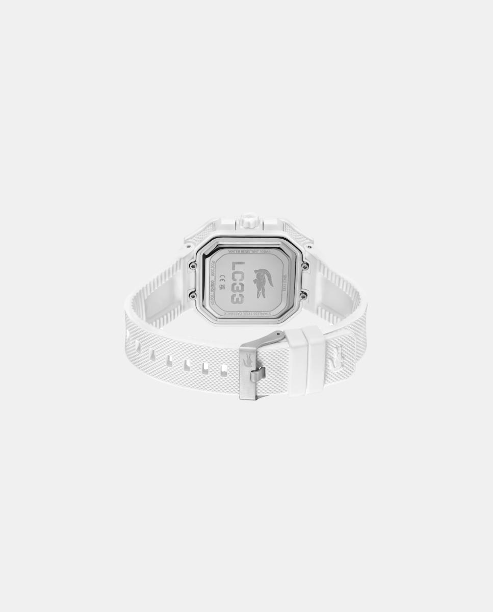 Relógio LC33 Square 2011506 de Silicone - Branco Branco-3