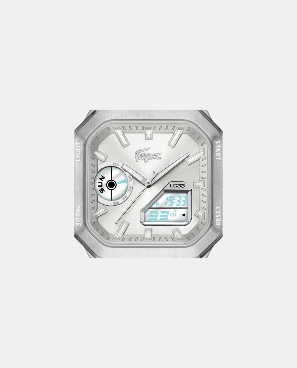 Reloj de hombre analógico-digital LC33 Square 2011531 de acero - Lacoste - Plata Plata-3