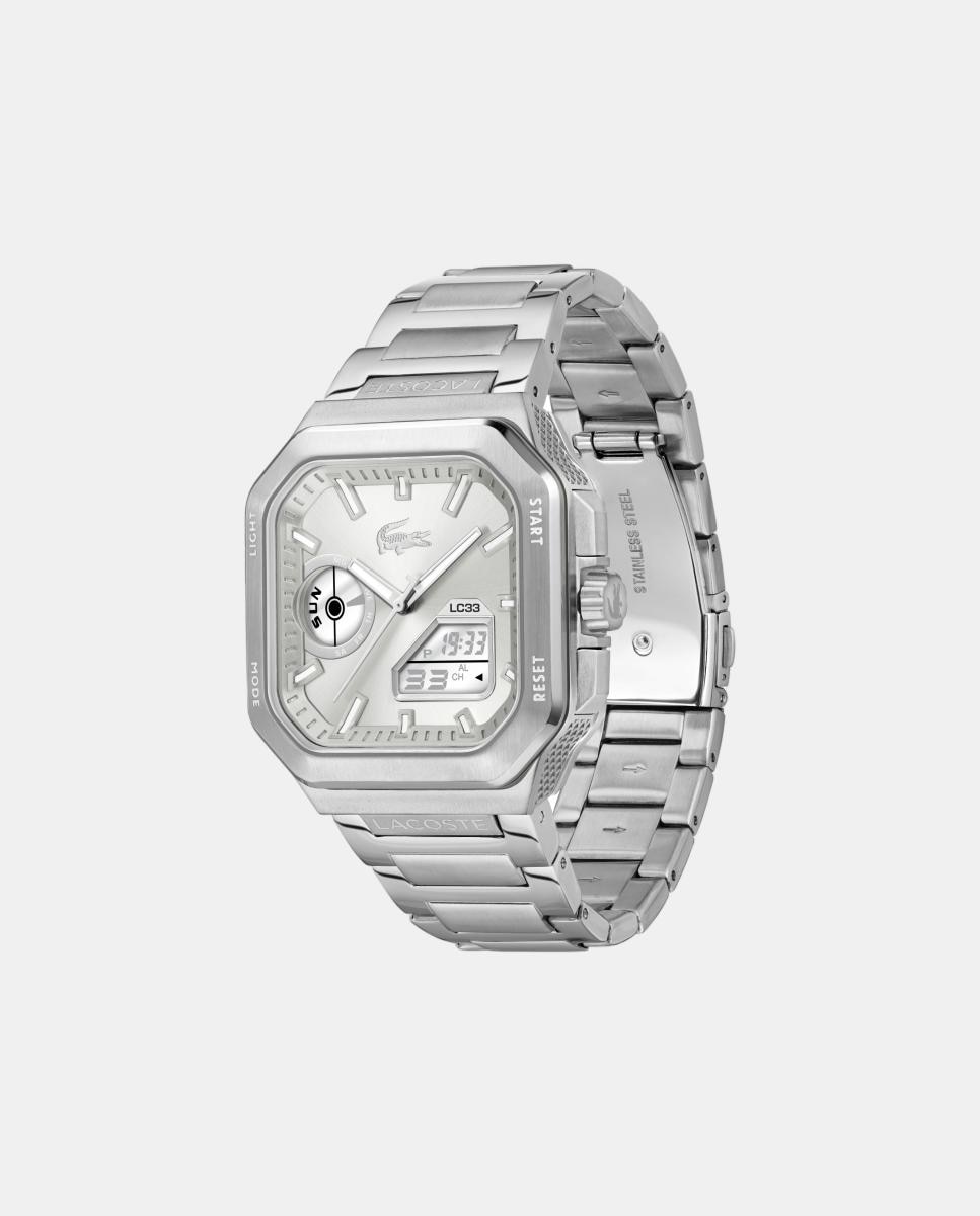 Reloj de hombre analógico-digital LC33 Square 2011531 de acero - Lacoste - Plata Plata-4