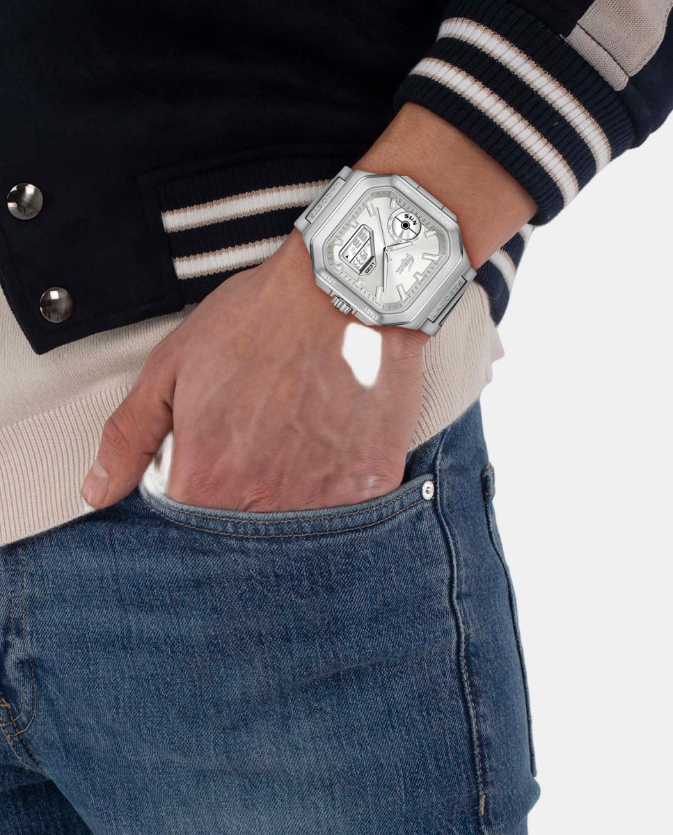 Reloj de hombre analógico-digital LC33 Square 2011531 de acero - Lacoste - Plata Plata-6