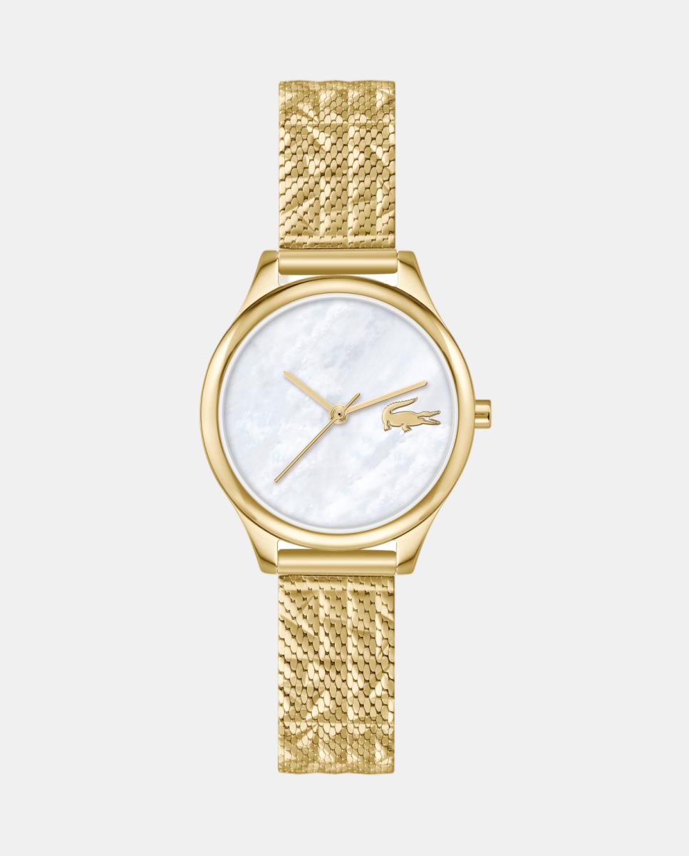 Imagen 0 de Reloj de mujer Mini Crocodelle 2001500 de acero dorado Blanco
