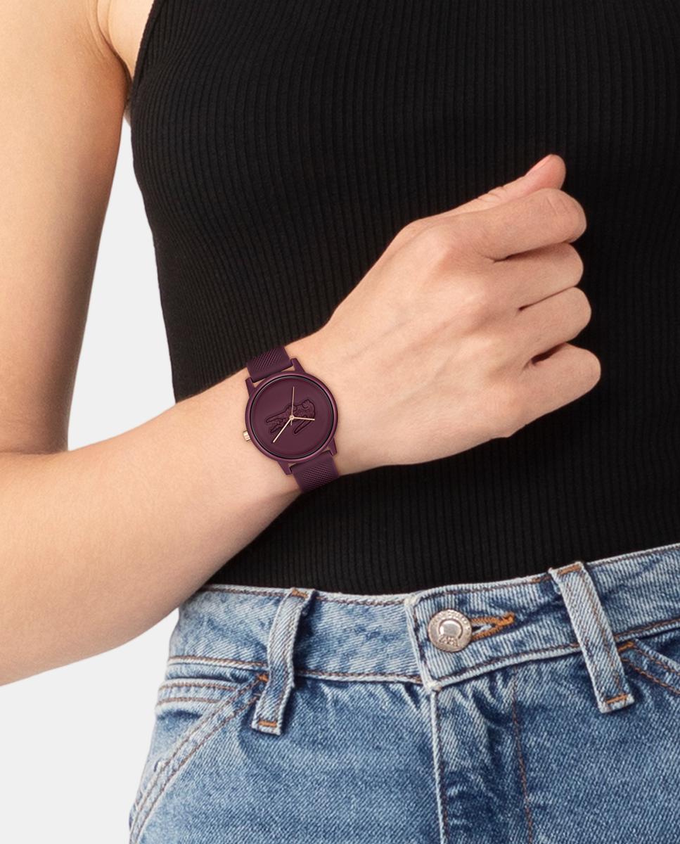 Reloj de mujer Lacoste 12. 12 x Mas 2001516 de silicona morado - Burdeos Burdeos-5