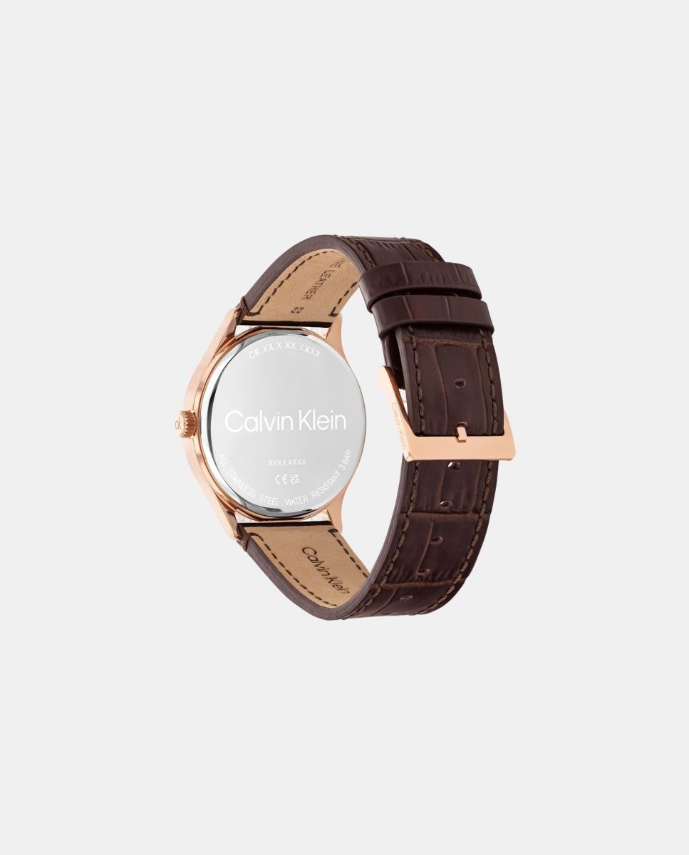 Reloj de hombre CK Tailored 25200553 de piel marrón - Calvin Klein - Blanco Blanco-3