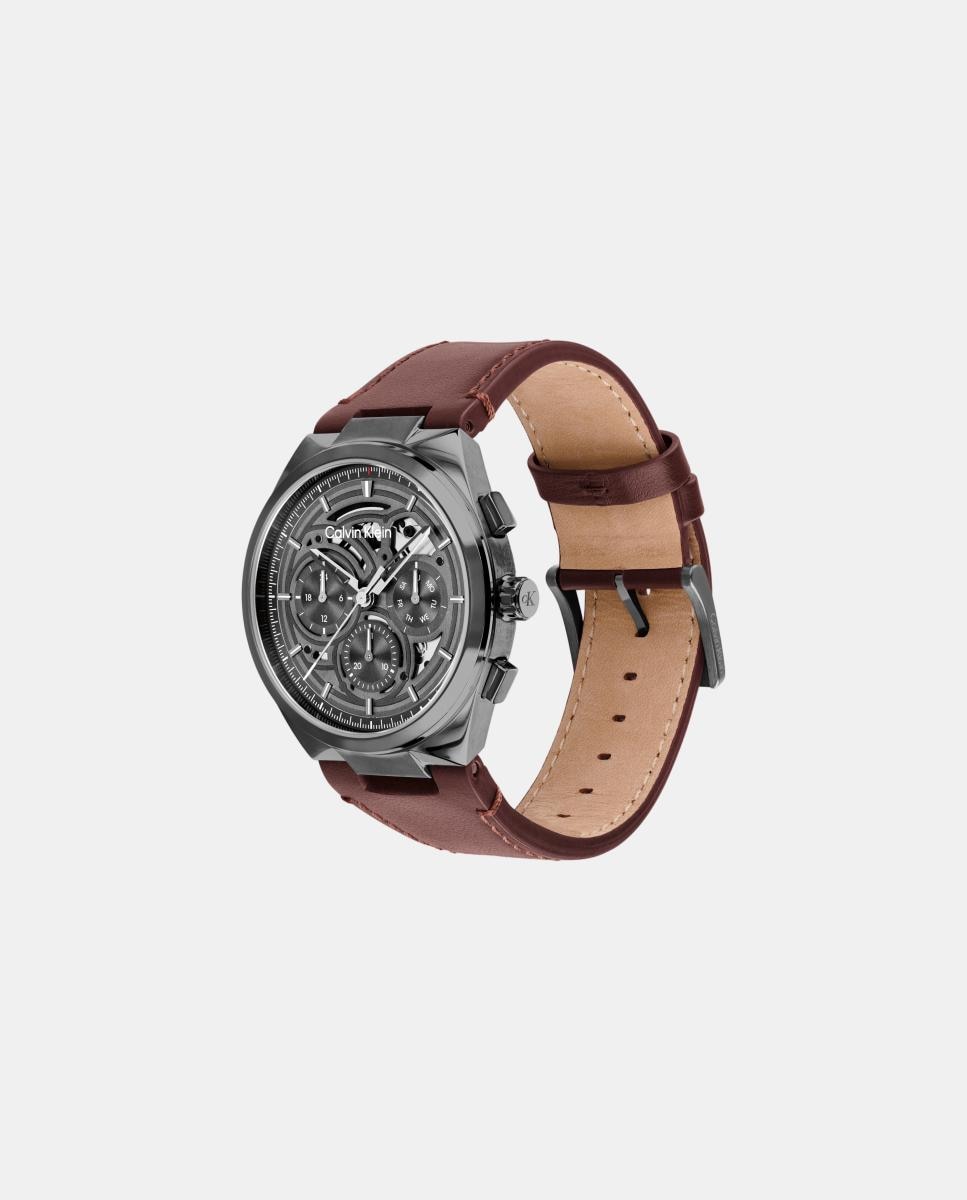 Reloj de hombre Distinguish Skeleton 25200576 de piel - Calvin Klein - Gris Gris-2