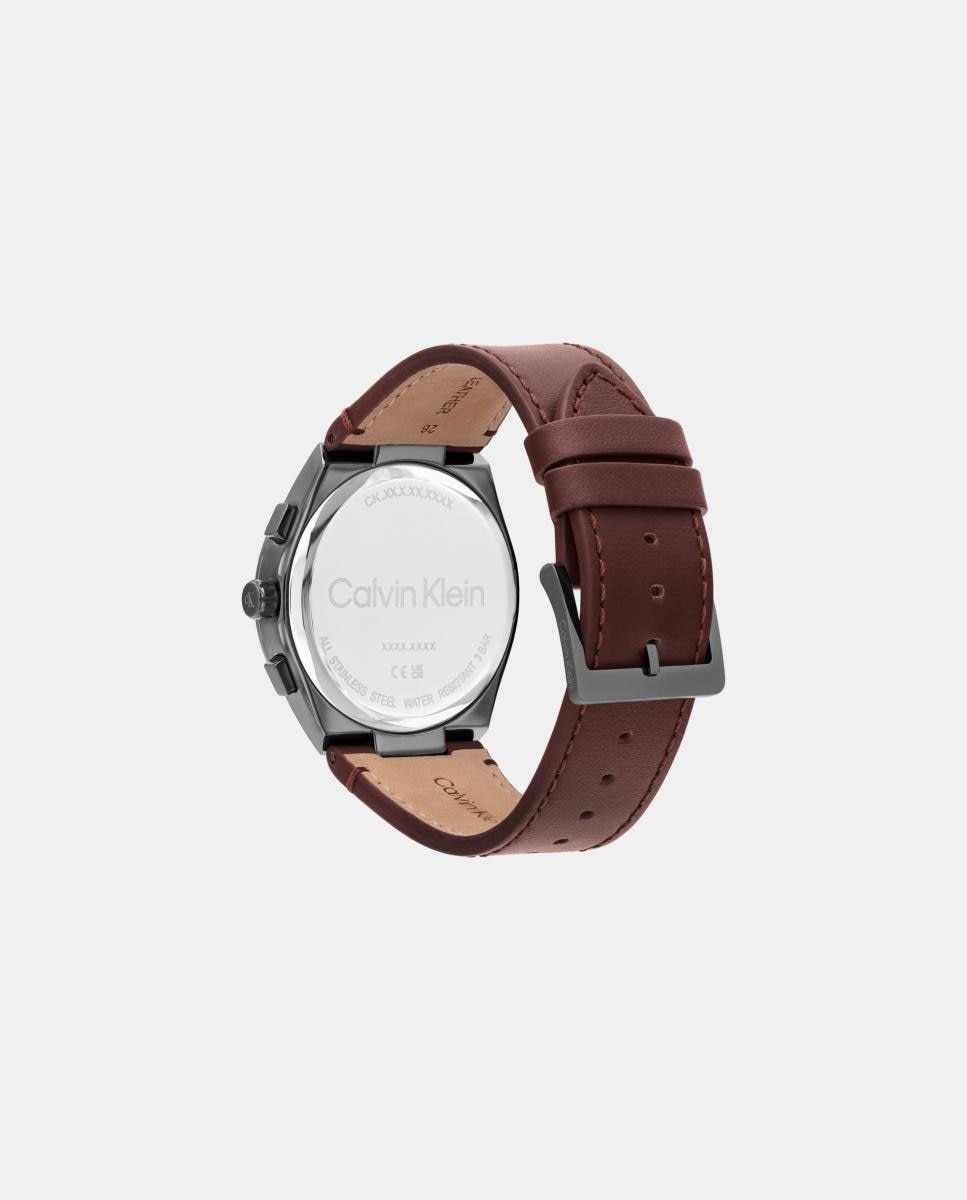 Reloj de hombre Distinguish Skeleton 25200576 de piel - Calvin Klein - Gris Gris-3