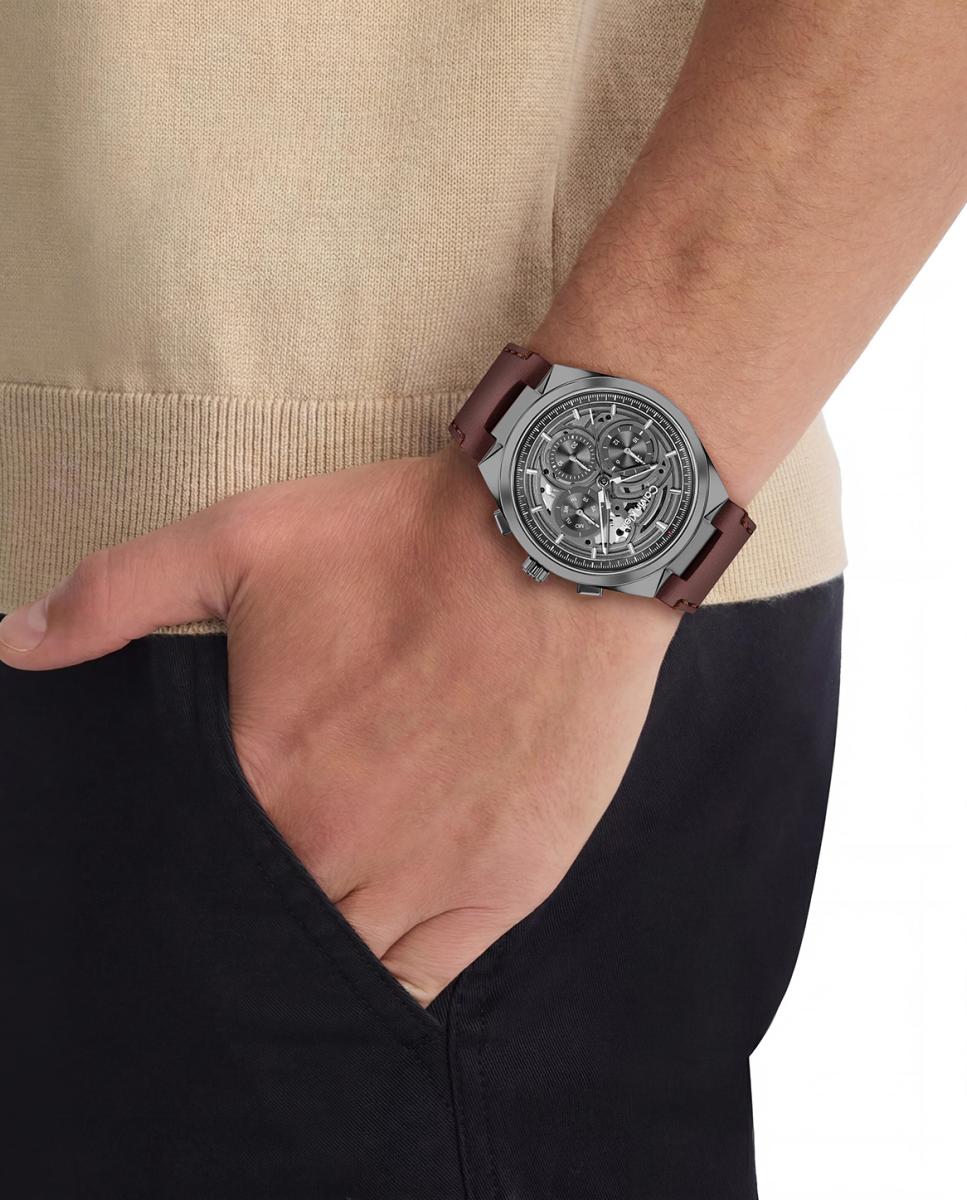 Reloj de hombre Distinguish Skeleton 25200576 de piel - Calvin Klein - Gris Gris-4