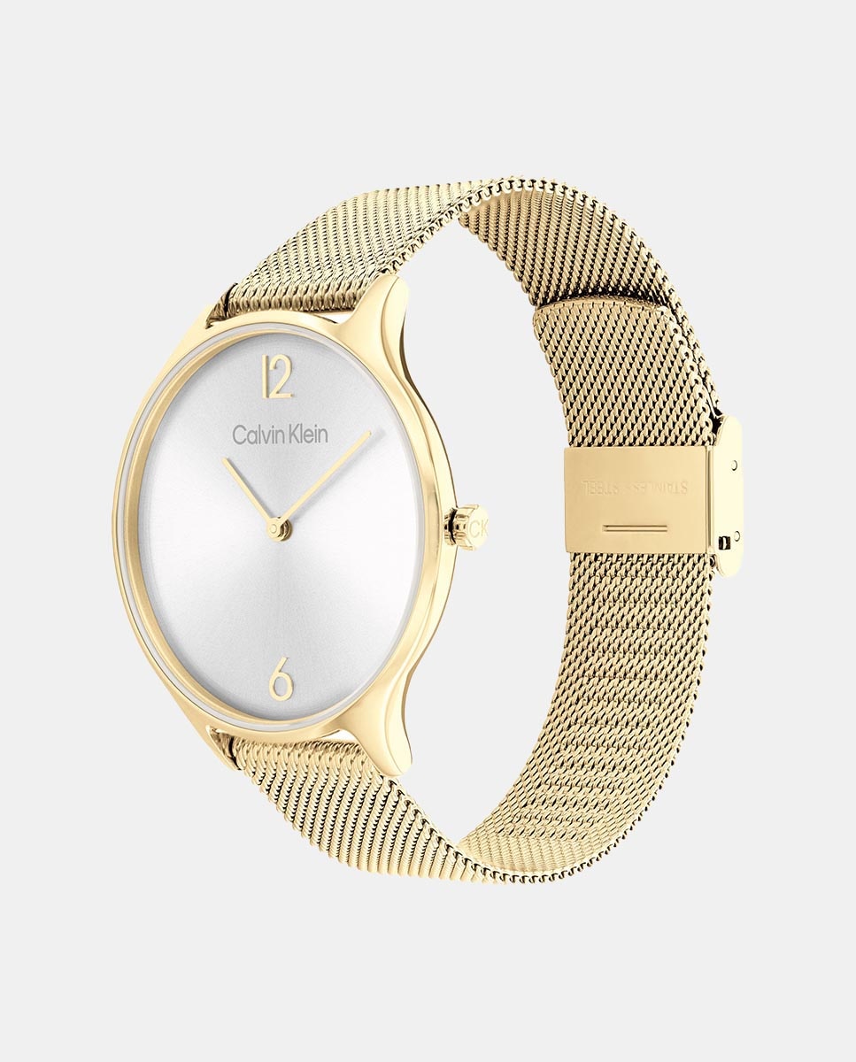 Relógio Timeless de Malha de acero Dourado Ouro-2