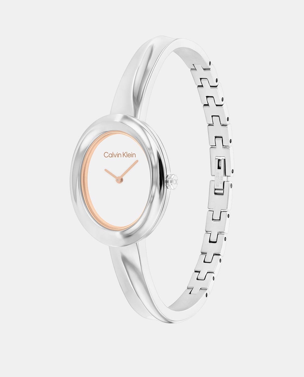 Relógio CK Twisted Bezel 25100055 de Aço - Prateado Prata-3