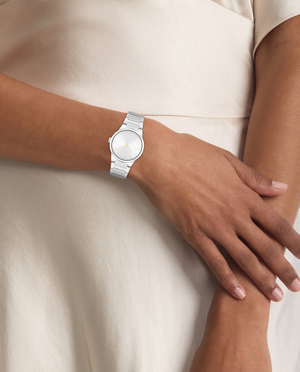 Reloj de mujer Linear Elegance 25100076 de acero - Calvin Klein - Plata Plata-3