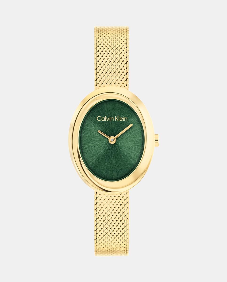 Reloj de mujer Twisted Bezel 25100152 de acero dorado - Calvin Klein - Verde Verde-1