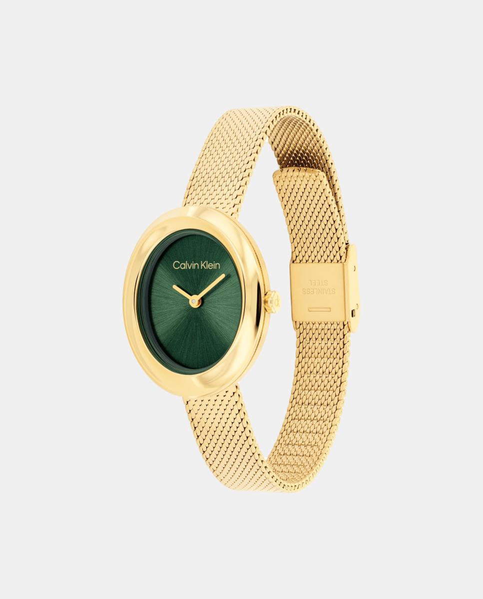 Reloj de mujer Twisted Bezel 25100152 de acero dorado - Calvin Klein - Verde Verde-2