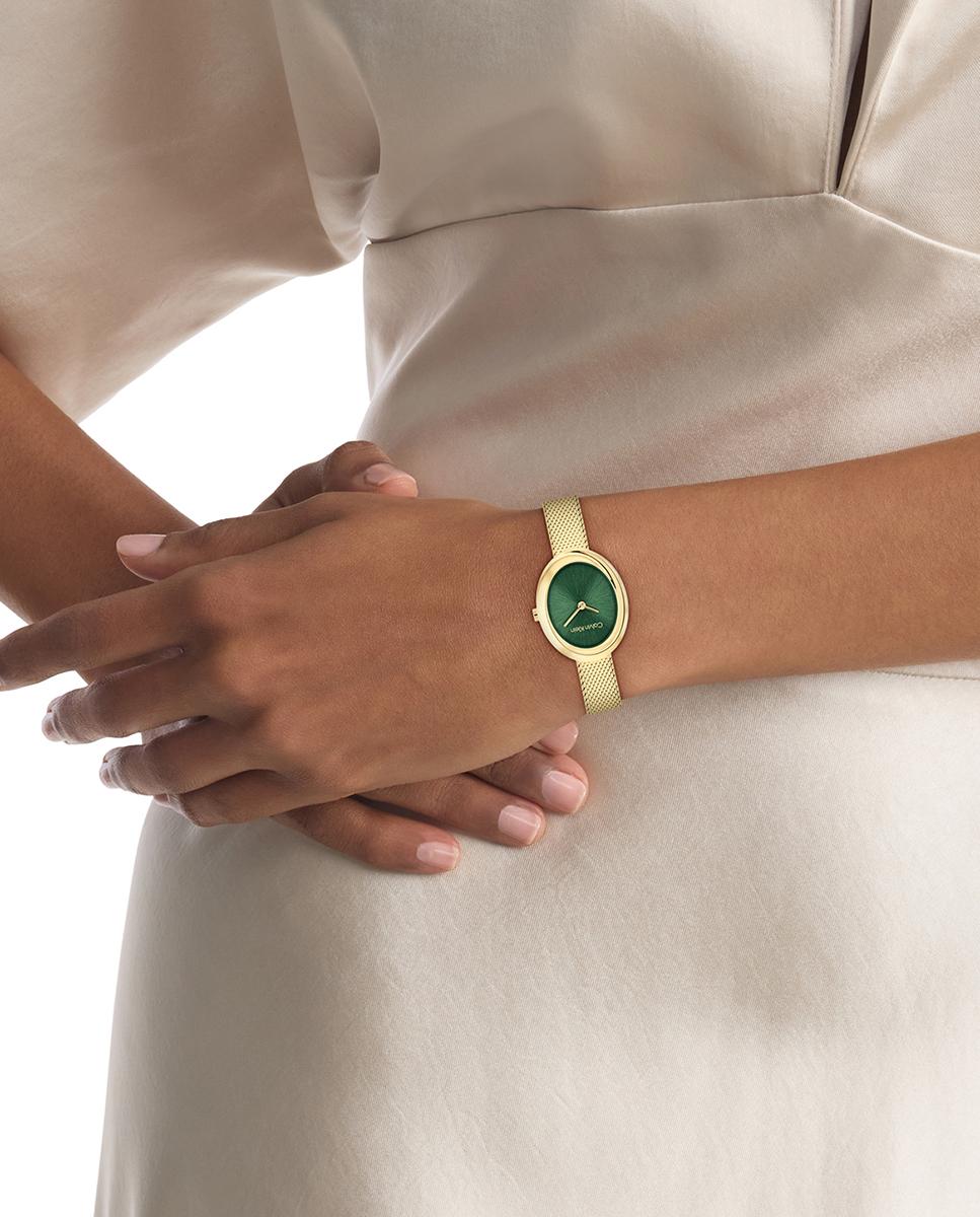 Reloj de mujer Twisted Bezel 25100152 de acero dorado - Calvin Klein - Verde Verde-4
