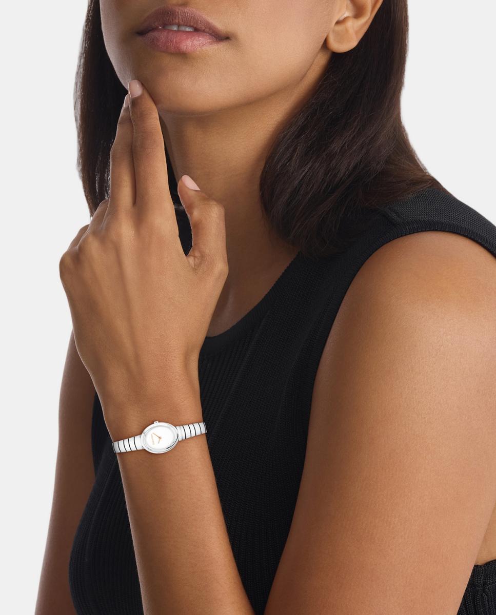 Relógio Twisted Bezel 25100149 de aço Branco-4