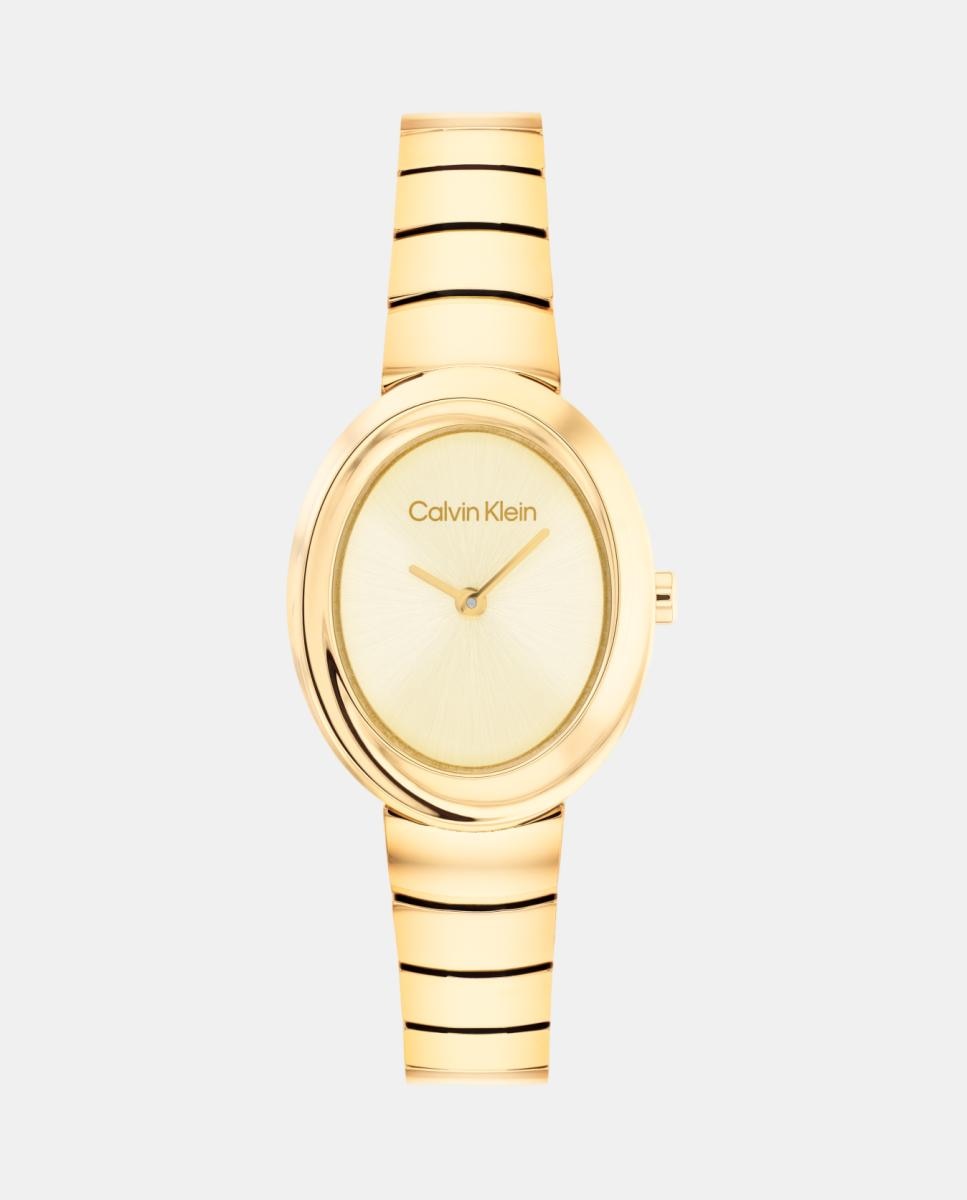 Imagem 0 de Relógio Twisted Bezel 25100147 de aço dourado
