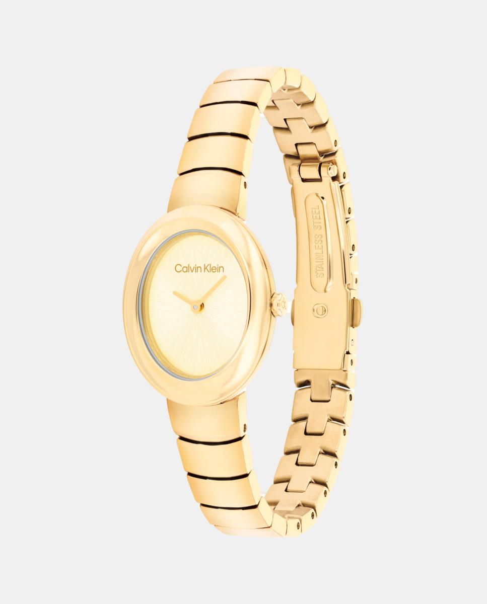 Relógio Twisted Bezel 25100147 de aço dourado Dourado-2
