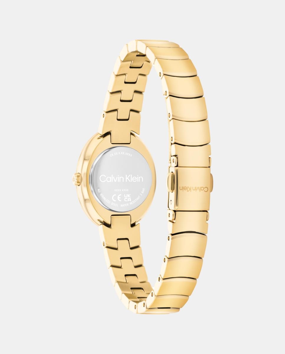 Relógio Twisted Bezel 25100147 de aço dourado Dourado-3