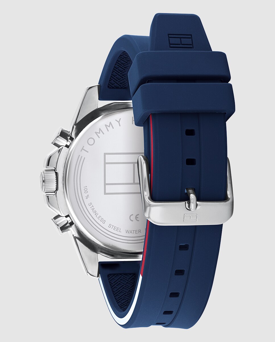 Reloj de hombre Tommy Hilfiger 1791791 multifunción de silicona - Azul Azul-2