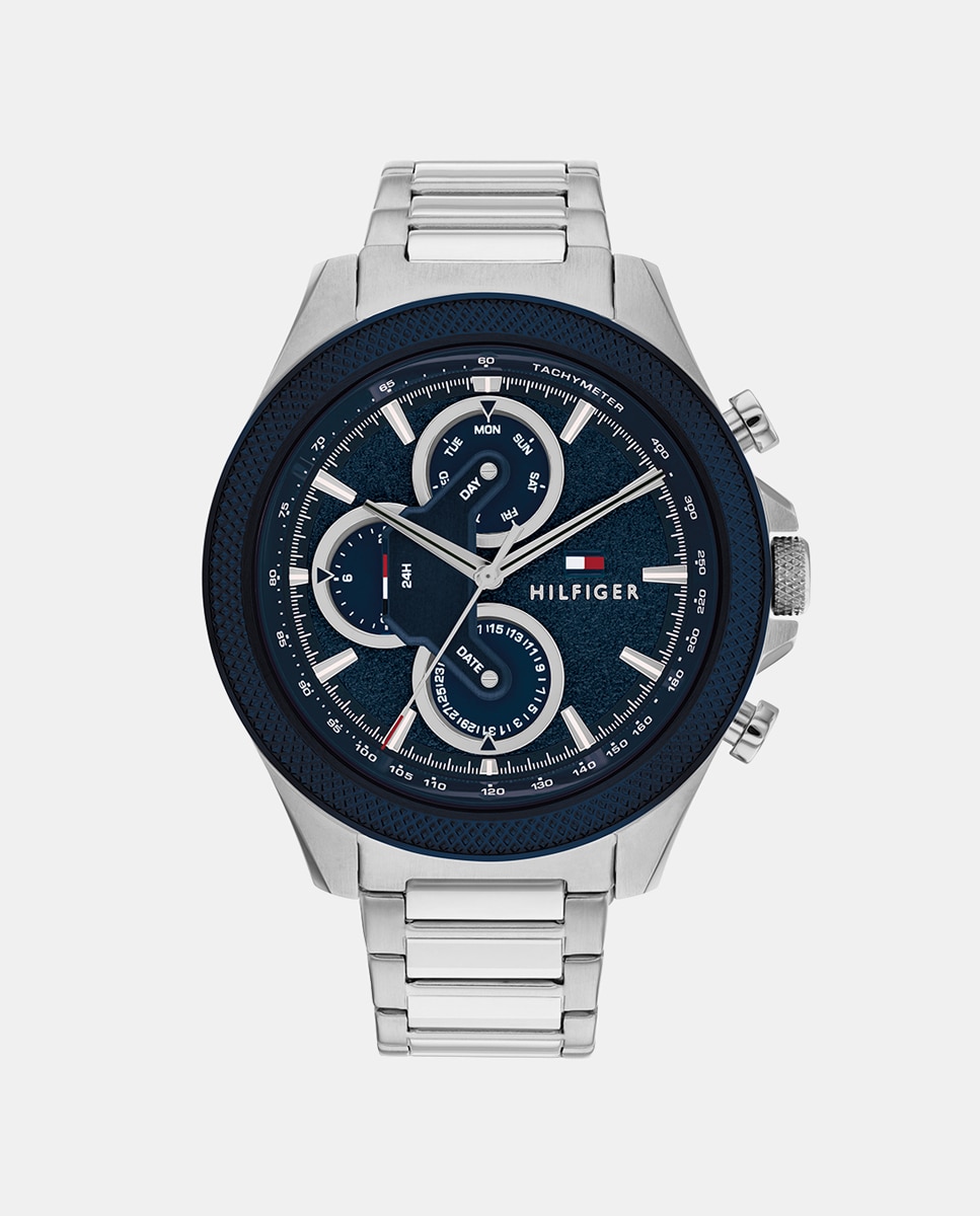 Reloj de hombre Clark 1792080 multifunción de acero - Tommy Hilfiger - Plata Plata-1