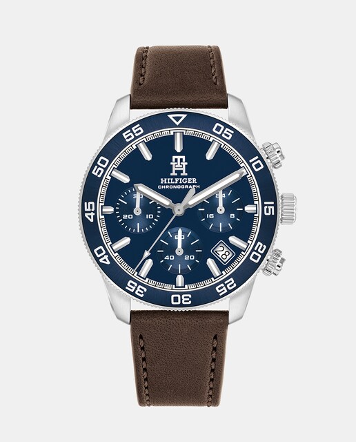 Imagen 0 de Reloj de hombre TH85 Chrono 1792163 de piel marrón